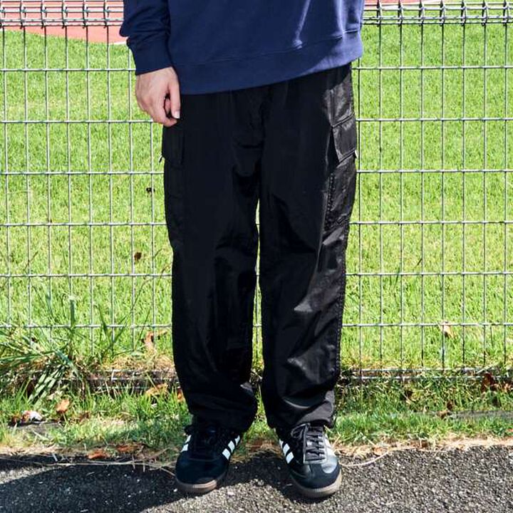 Warm Nylon Fleece Lined Cargo Pants,Navy, medium image number 17