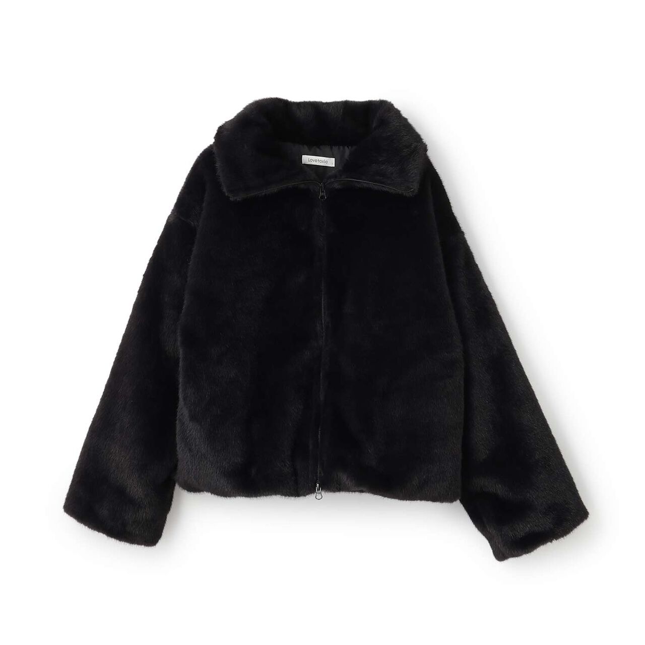 Double Zipper Faux Fur Bomber Jacket,Off white, large image number 13