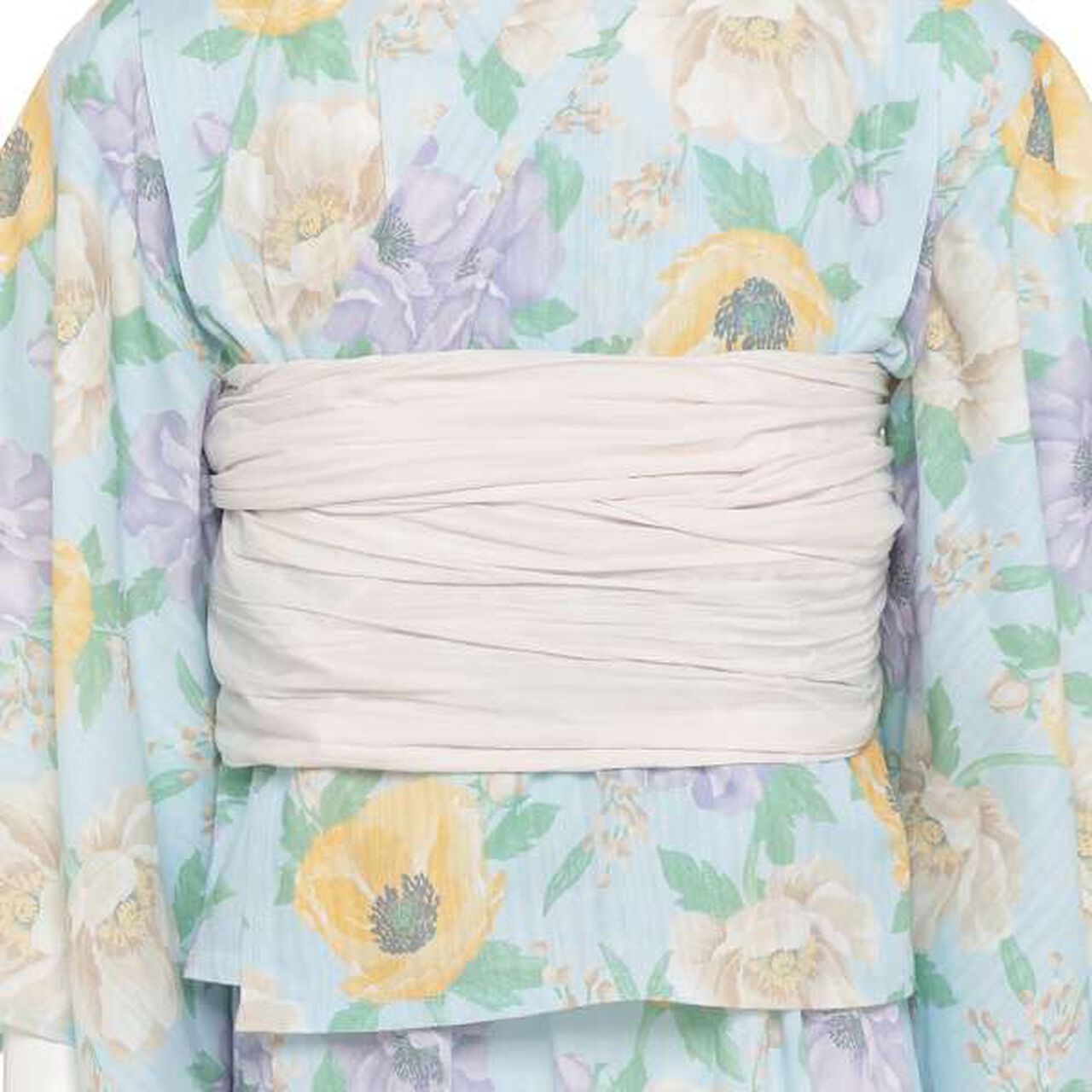 Large Floral Pattern 2 WAY Yukata,Cream, large image number 16