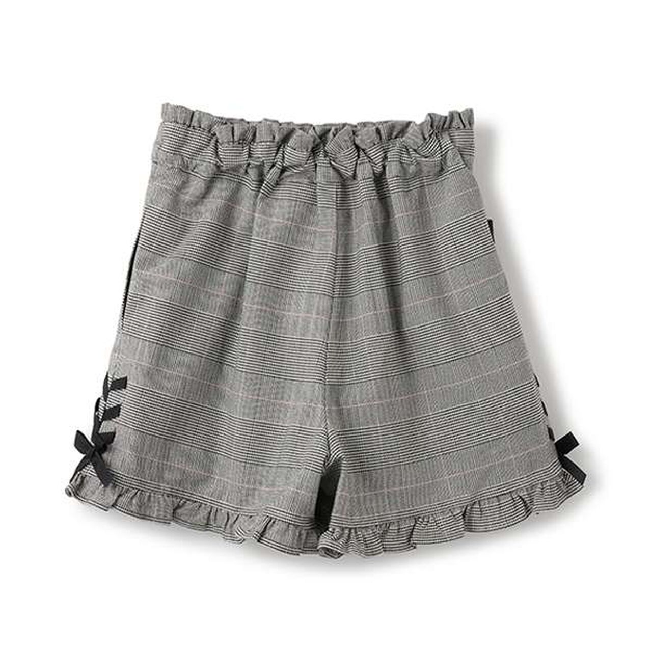 Glen Check Shorts with Pouch,Gray, large image number 1