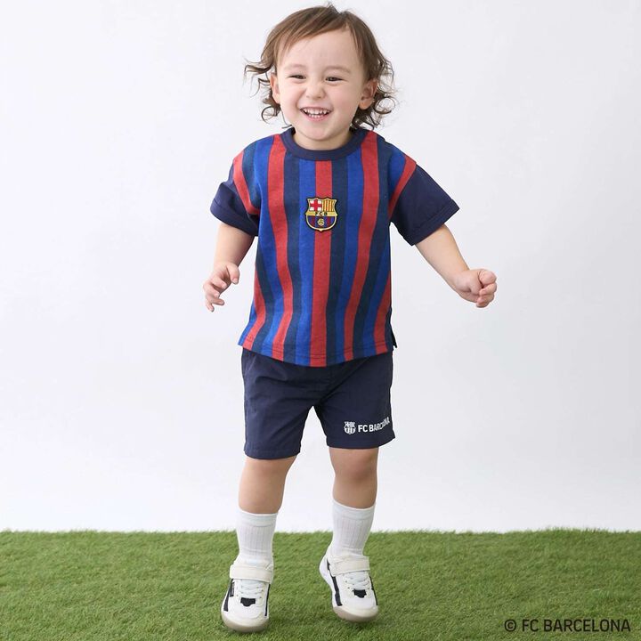 [FC BARCELONA] 接觸涼感布章T恤,深棕色, medium image number 8
