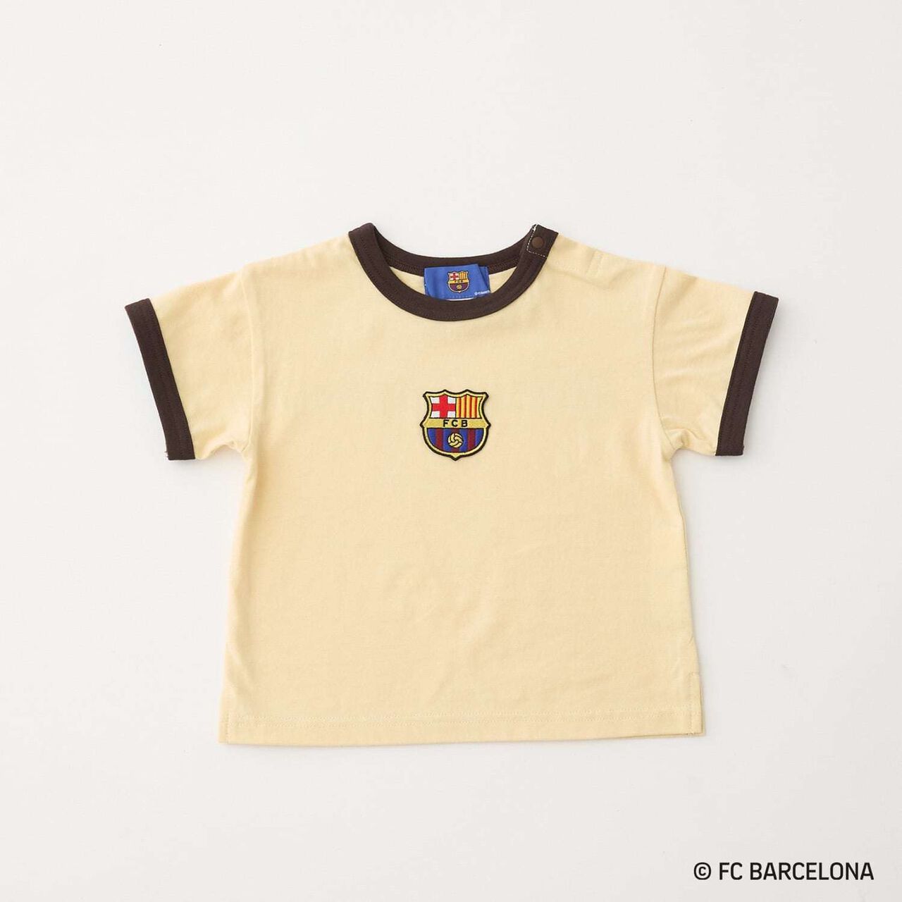 [FC BARCELONA] 接觸涼感布章T恤,深棕色, large image number 9