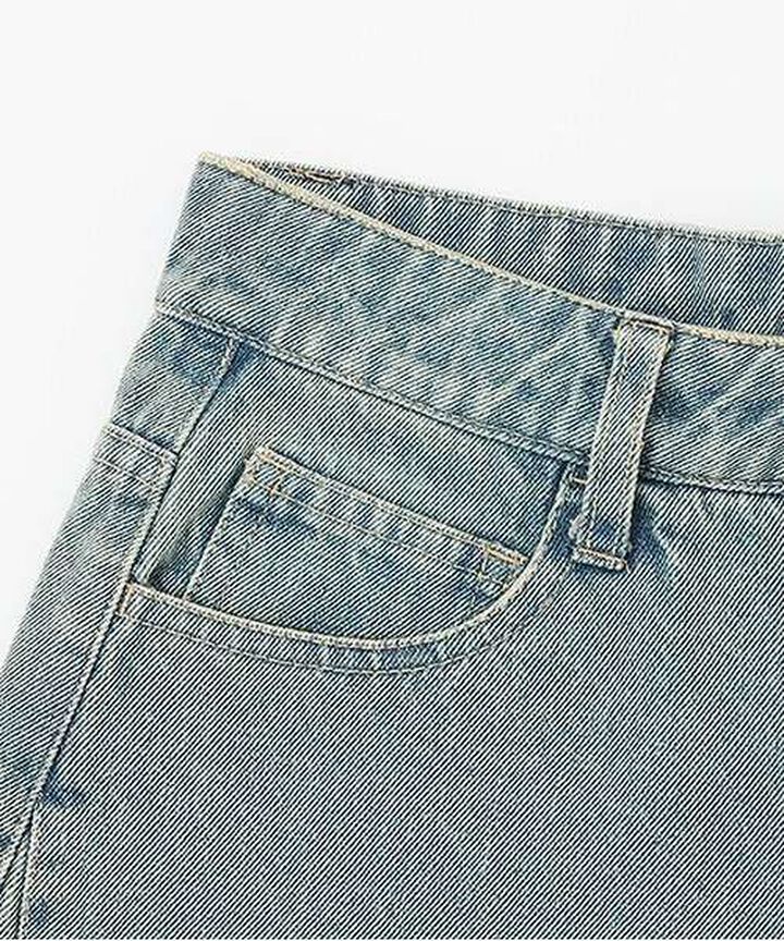 Denim Half Pants,Gray, medium image number 3