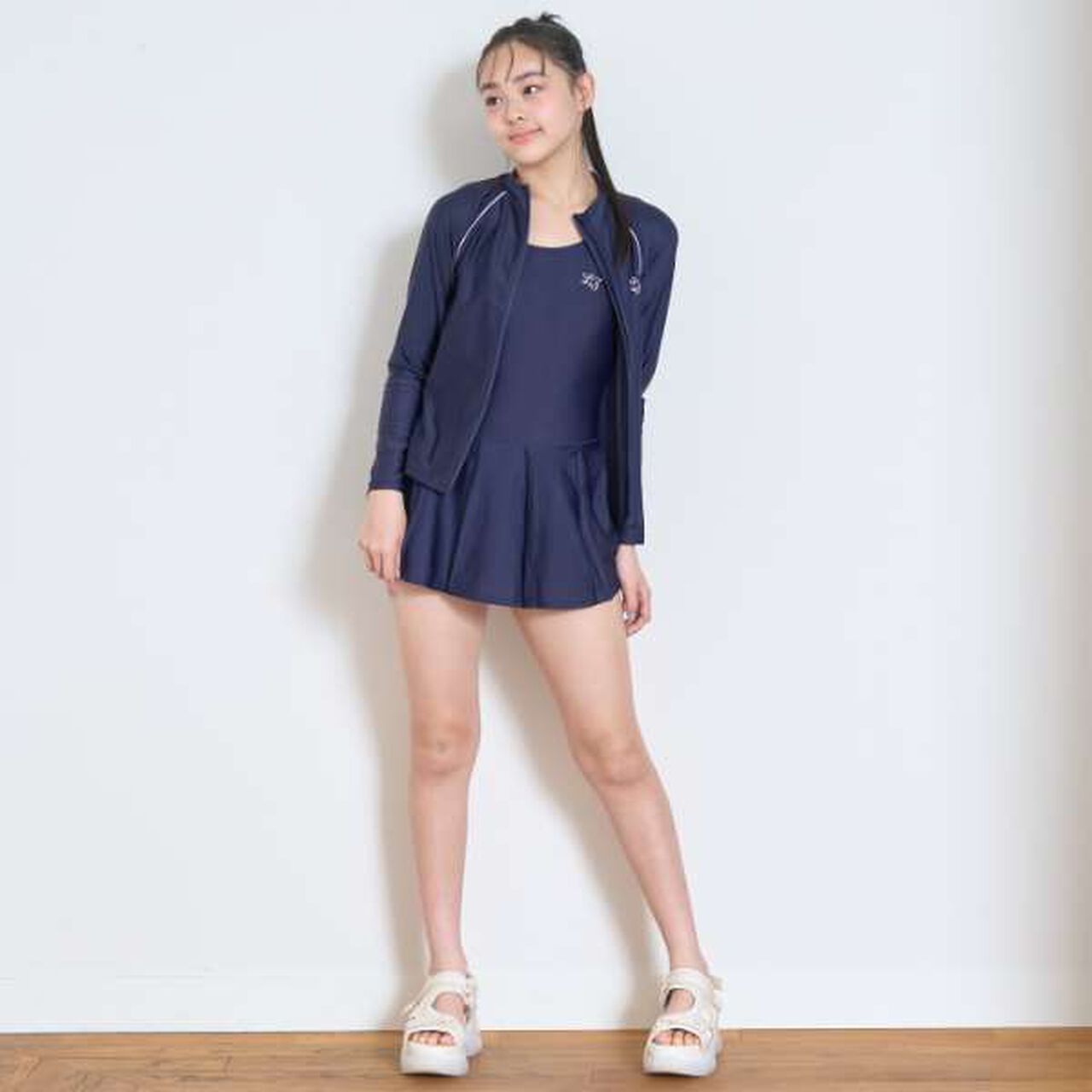 [SWIM] Long-Sleeve Full-Zip Rash Guard,Purple, large image number 1