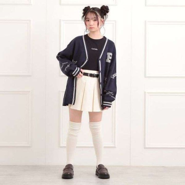 Pleated Skirt with Belt,Charcoal gray, medium image number 11