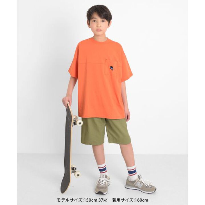 Big Short Sleeve T-Shirt with Pocket Embroidery,White, medium image number 10