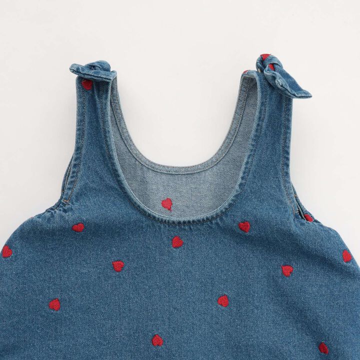 [Tomodeni] Assorted Embroidered All-Over Pattern Flare One-Piece Dress,Blue, medium image number 4