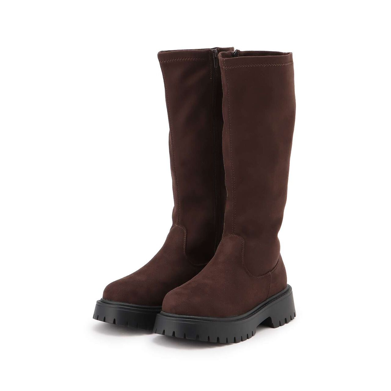 Long Boots with Insoles,Brown, large image number 0