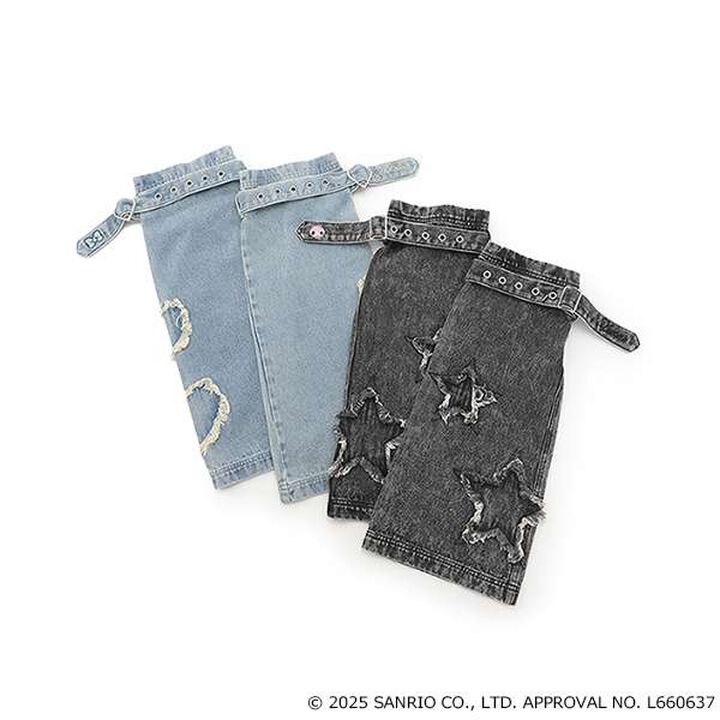 [My Melody Kuromi] Denim Leg Covers,Blue, medium image number 14