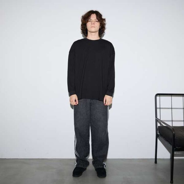 Street Big Long Sleeve T-Shirt,Black, medium image number 7