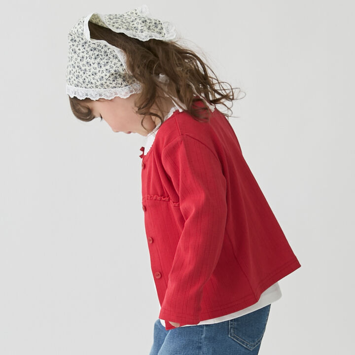 Link UV Needle-Punched Cut Cardigan,Multi color, medium image number 1