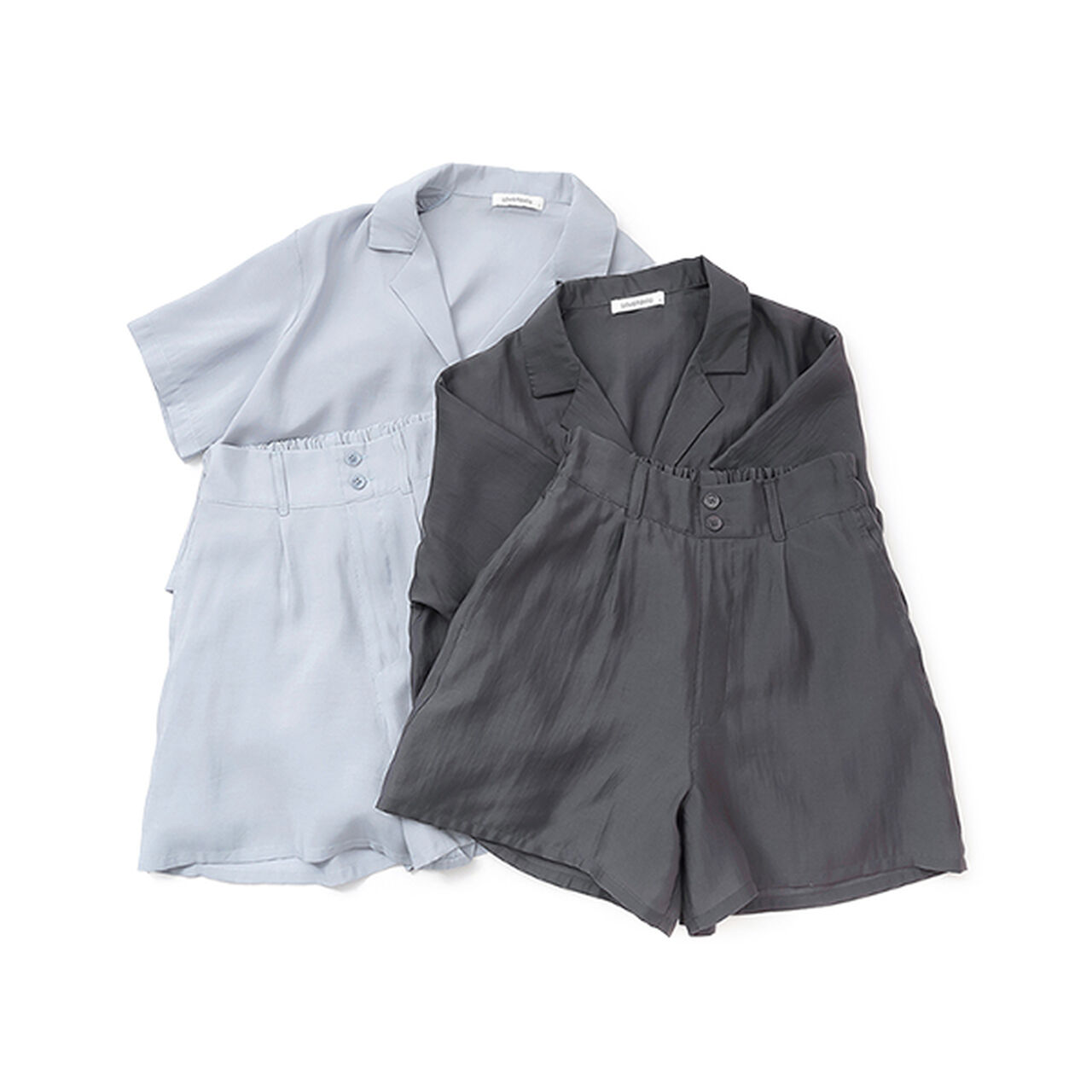 Sheer Shirt Jacket Set,Sax blue, large image number 12