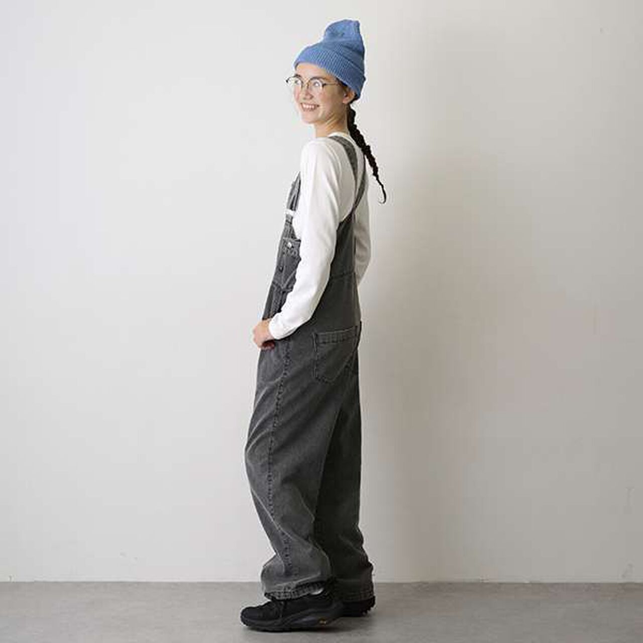 [AMI] High Waist Overalls,Black, large image number 7