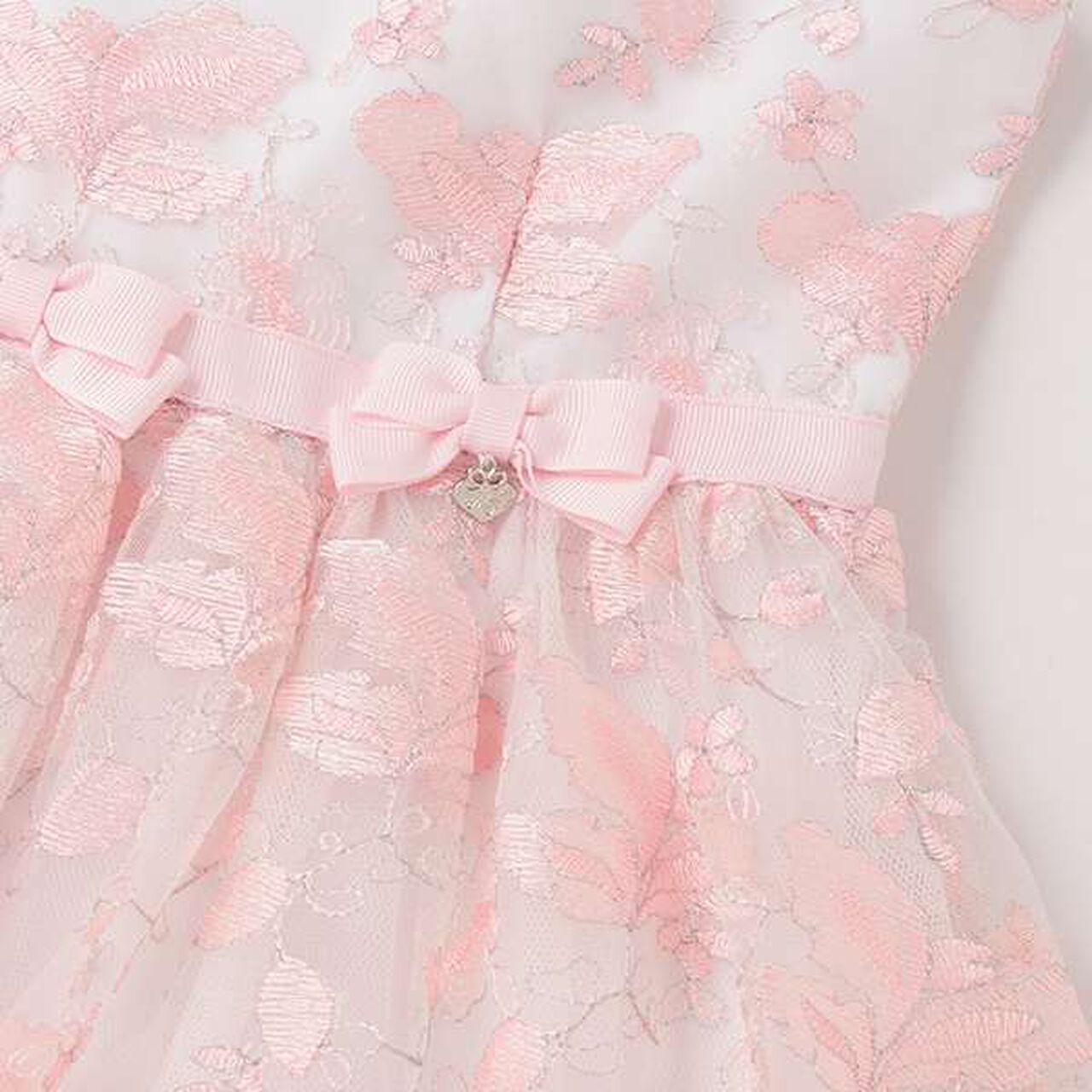 Floral Embroidery Lace One-Piece Dress,Light pink, large image number 6