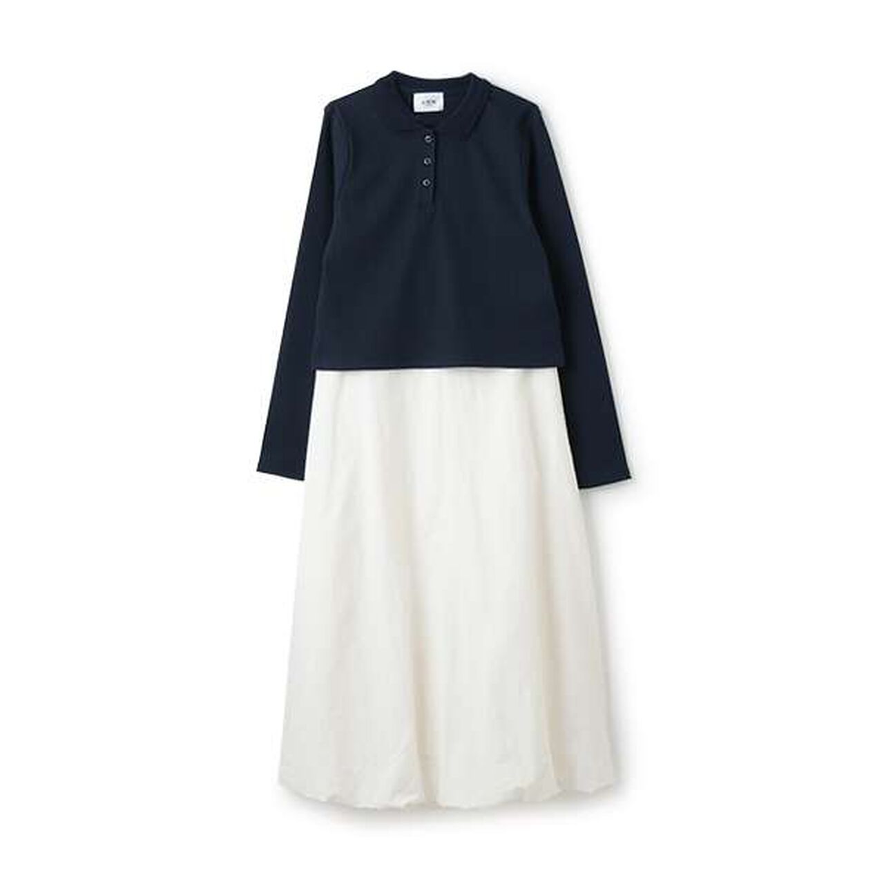 [Link] Collar Long Sleeve T-Shirt & Balloon Skirt Set,Light pink, large image number 10