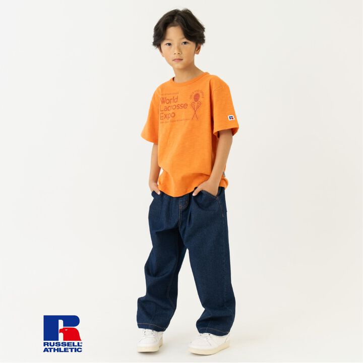 [Russell Athletic] Ringer Short-Sleeve T-Shirt,Milky white, medium image number 4