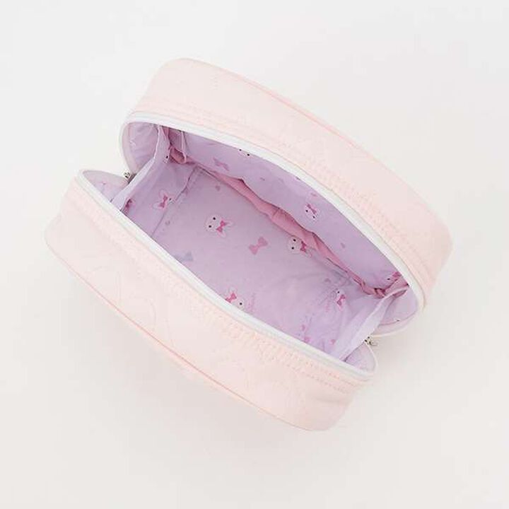 Rabbit Appliqu&eacute; Square Pouch,Light pink, medium image number 5