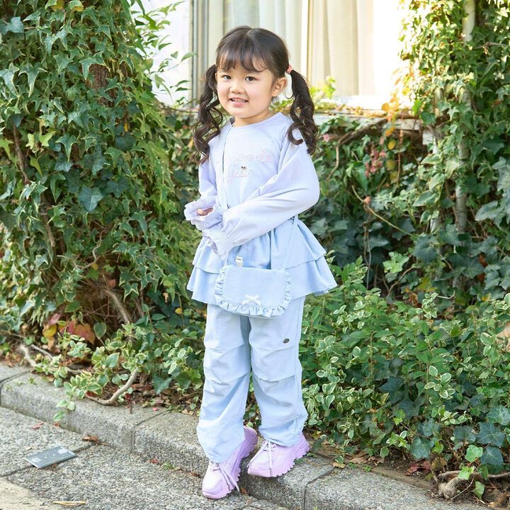 [School-Ready] [Water-Repellent, Anti-Stain, Durable, UV] Frill Detachable Pocket with Ribbon,Blue gray, medium image number 19