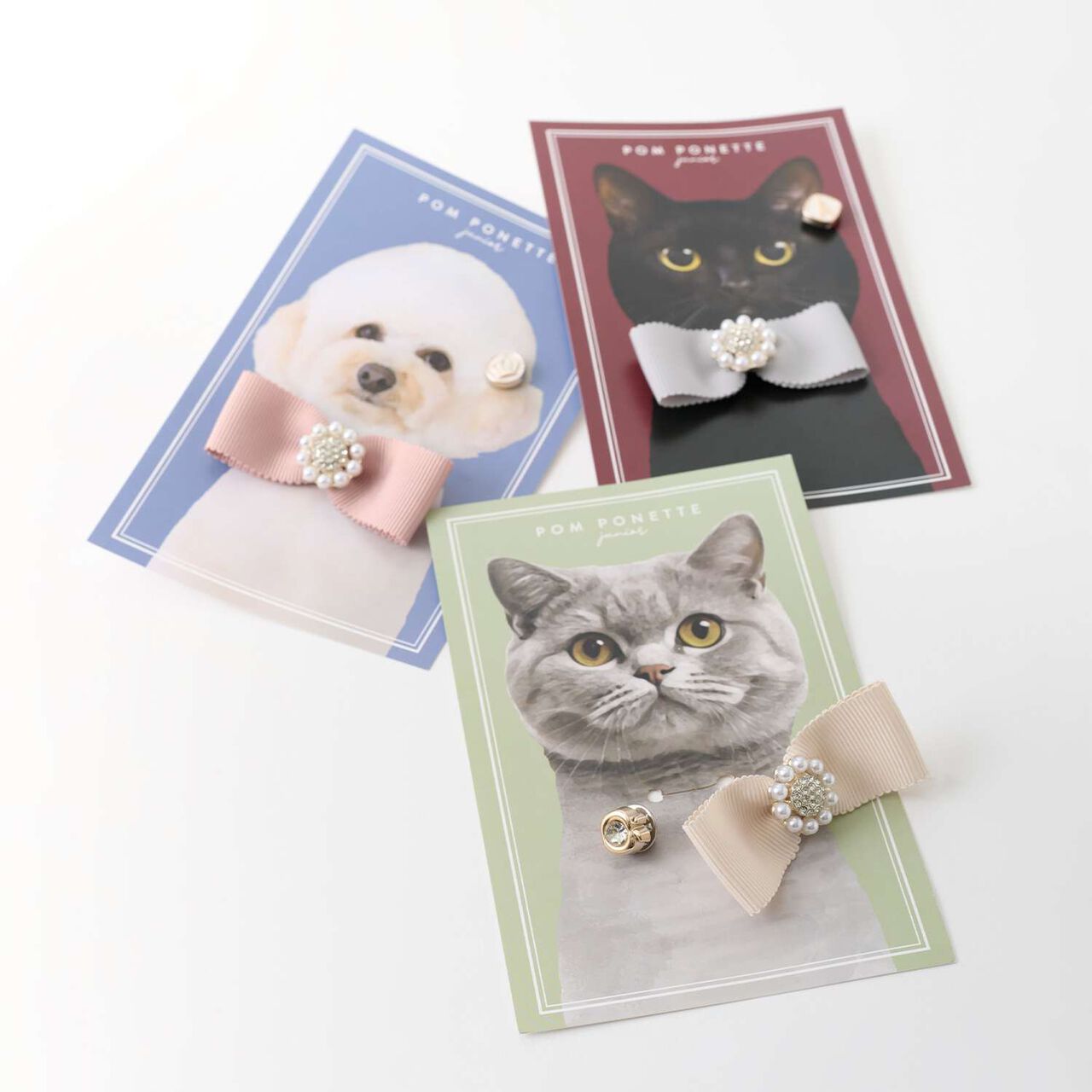 Jewel Ribbon Brooch,Ivory, large image number 7