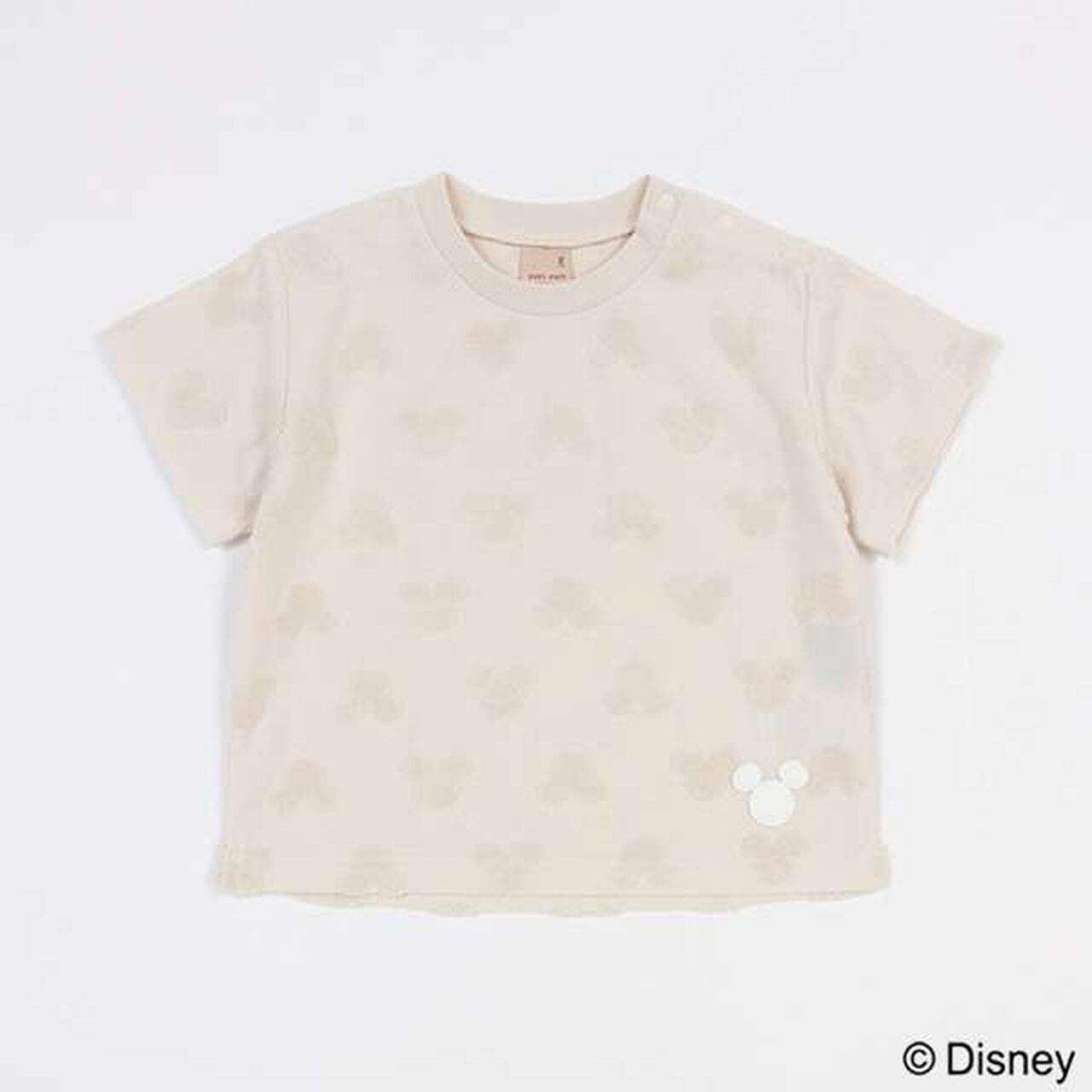 [Disney] Pile Jacquard Pattern T-Shirt,Light pink, large image number 16