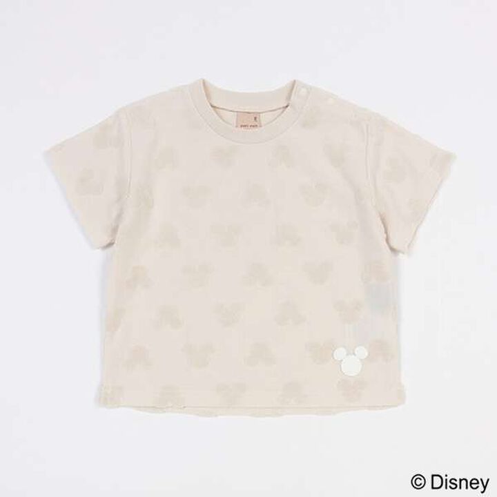 [Disney] Pile Jacquard Pattern T-Shirt,Light pink, medium image number 16