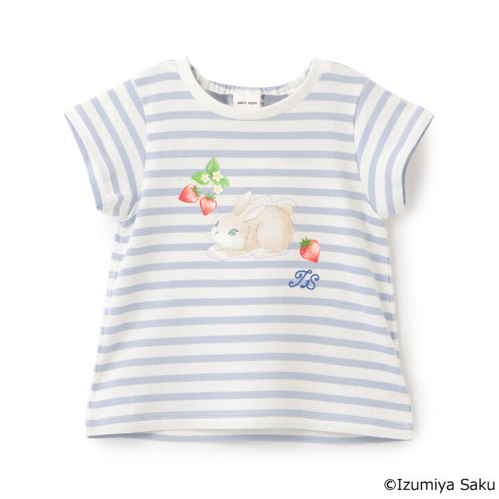[Izumiya Saku] Animal Print T-Shirt,Pearl white, medium image number 10