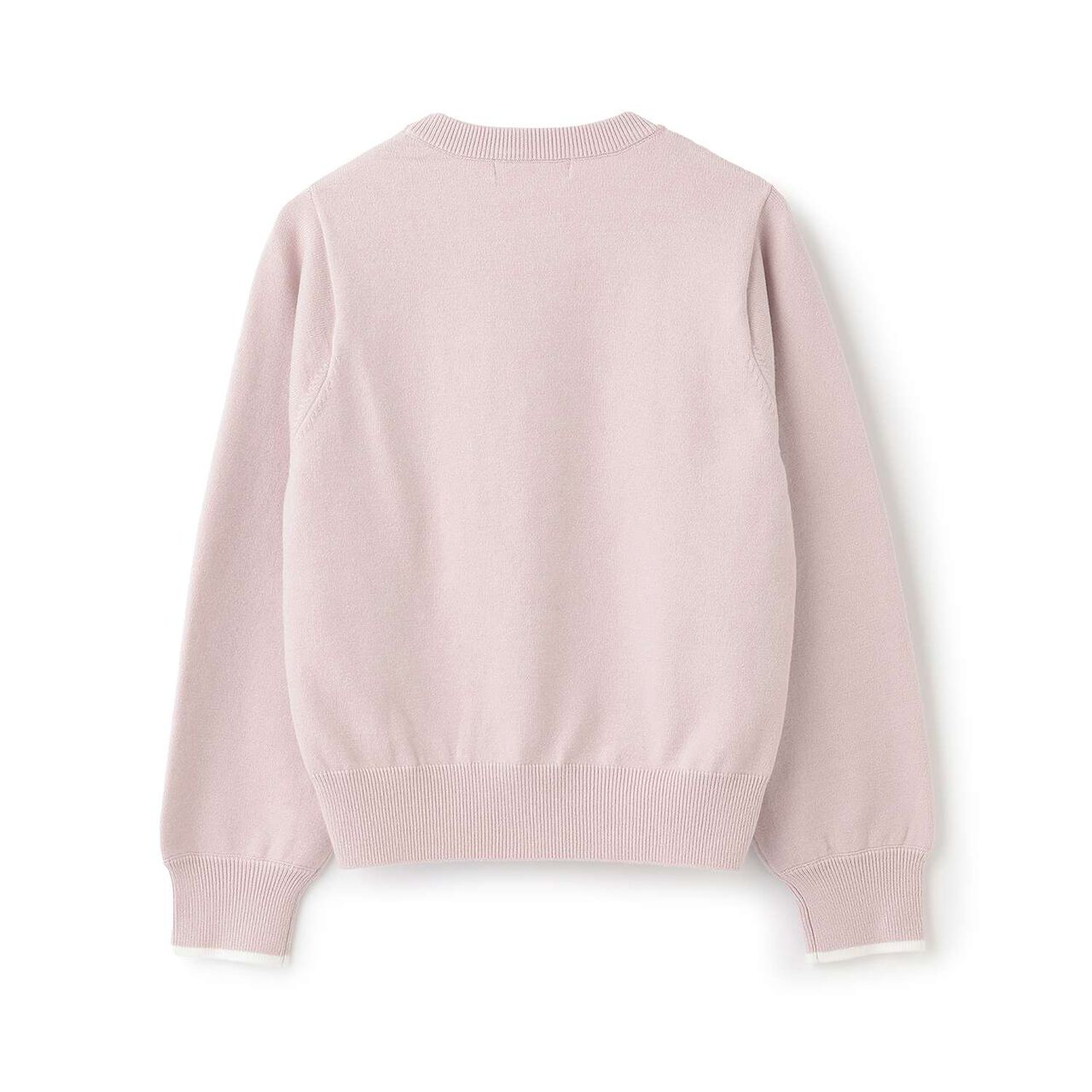 Knit Pullover with Pearl-Accent Ribbon,Light pink, large image number 5
