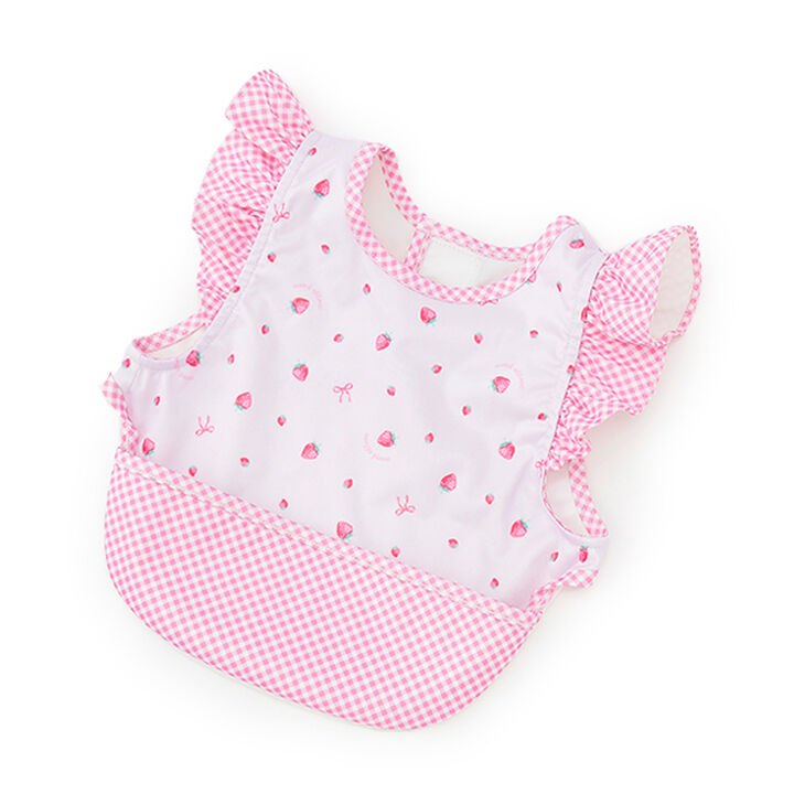 Strawberry Pattern Bib,Light pink, medium image number 0