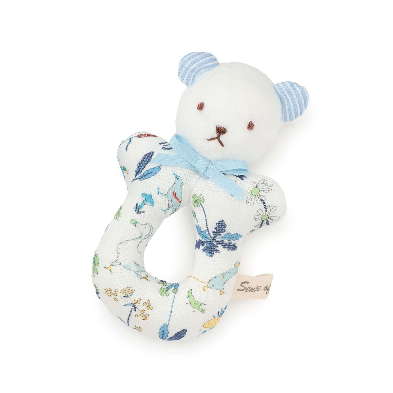 THEO Ring Rattle [Made in Japan],Blue, large image number 0