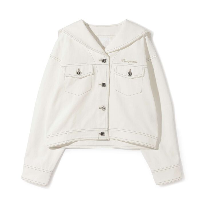 [Sailor Denim Jacket] [Available in 130cm],Navy, medium image number 10