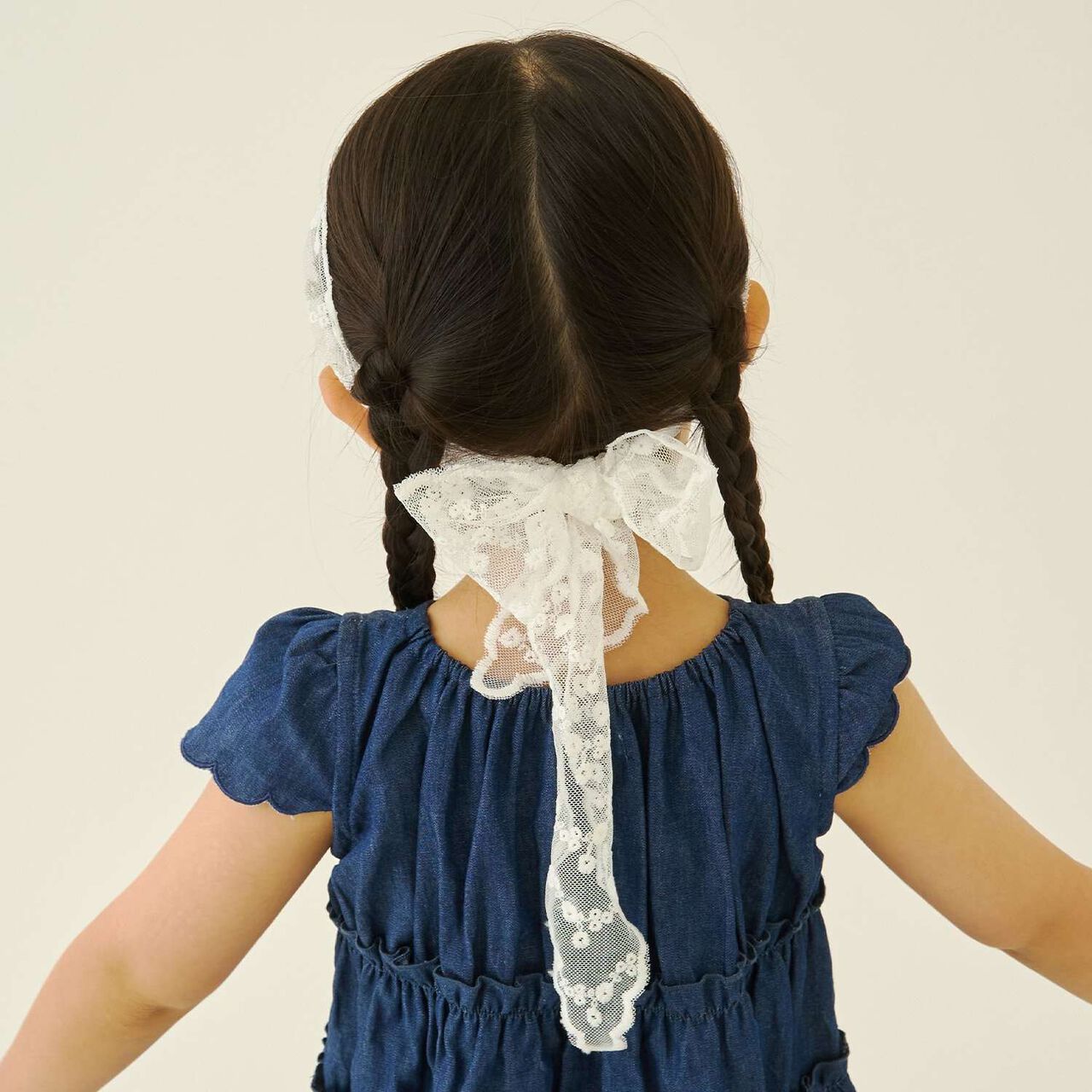 Lace Hair Scarf,Ivory, large image number 8