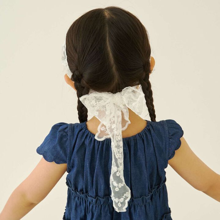 Lace Hair Scarf,Ivory, medium image number 8