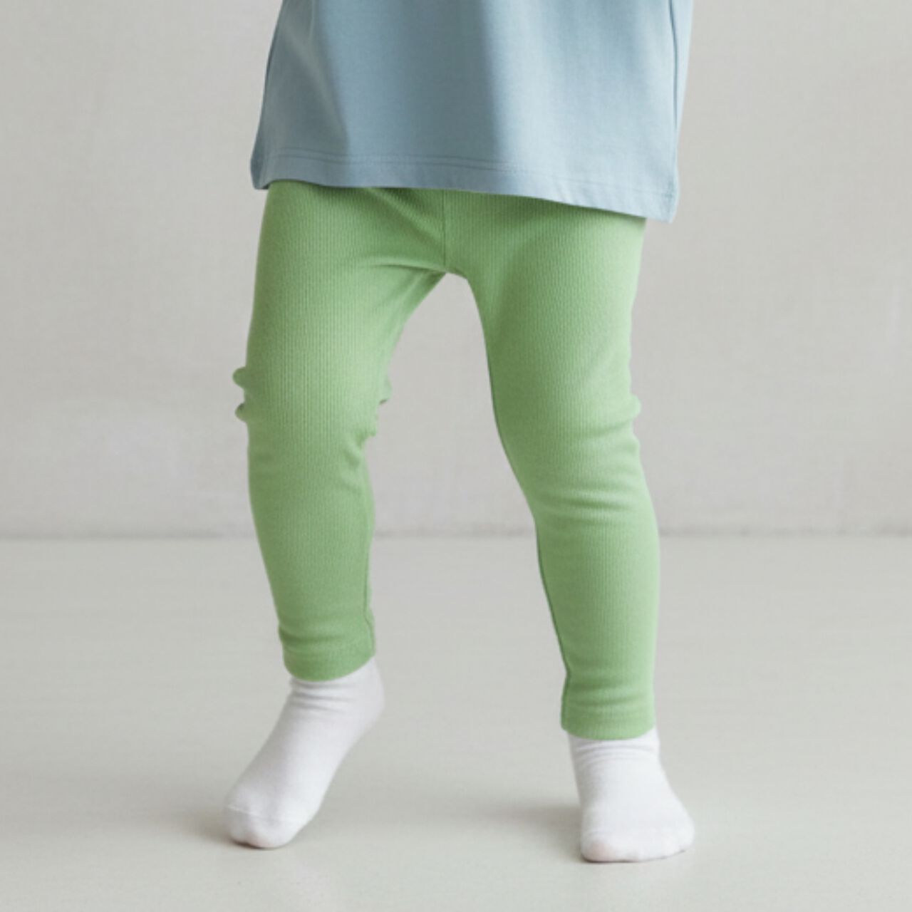 [Affordable] Boys 10-Length Leggings,Light green, large image number 0