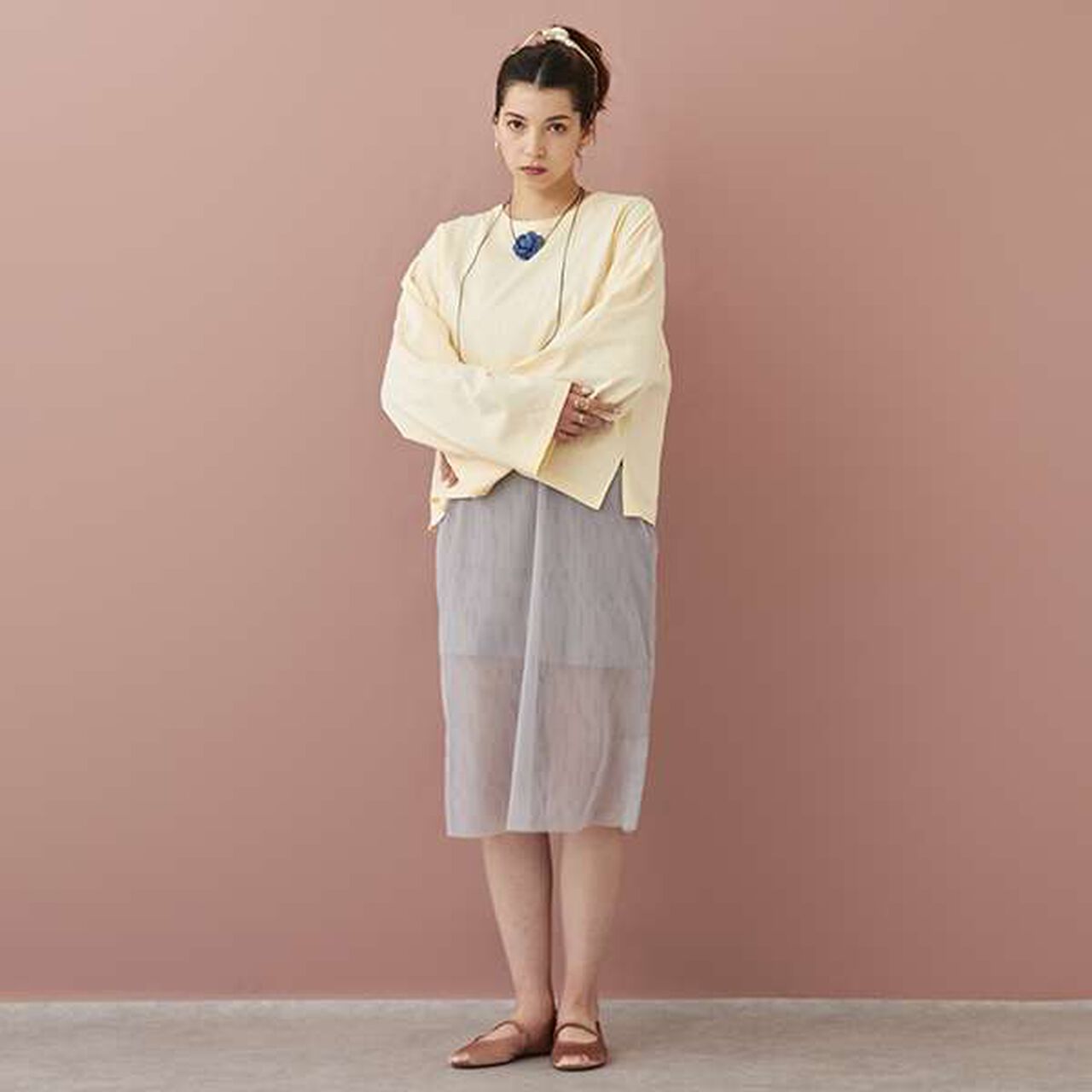 [LADIES] Choker Crop Top in Black,Charcoal gray, large image number 9