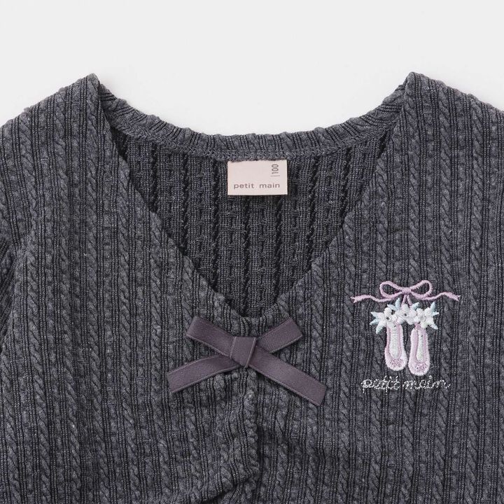 Ballet Jacquard Top,Charcoal gray, medium image number 12