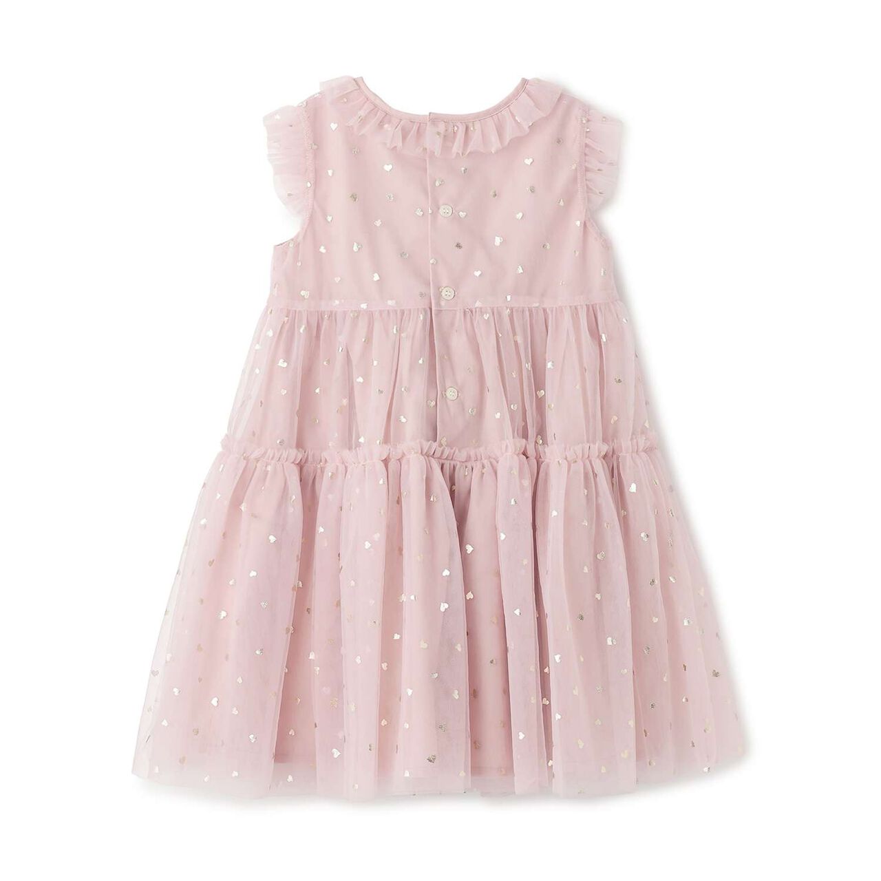 Heart Tulle One-Piece Dress,Pink, large image number 1