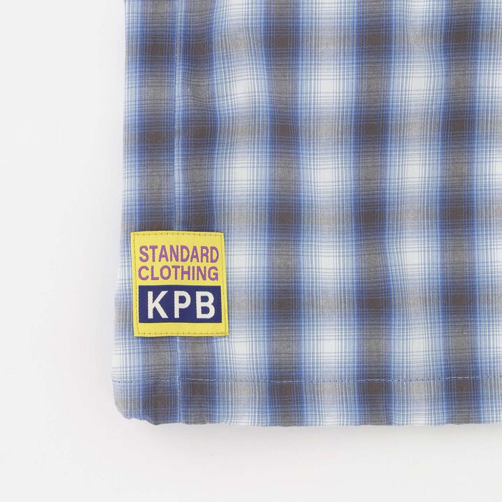 Ombre Checkered Short-Sleeve Shirt,Khaki, medium image number 6