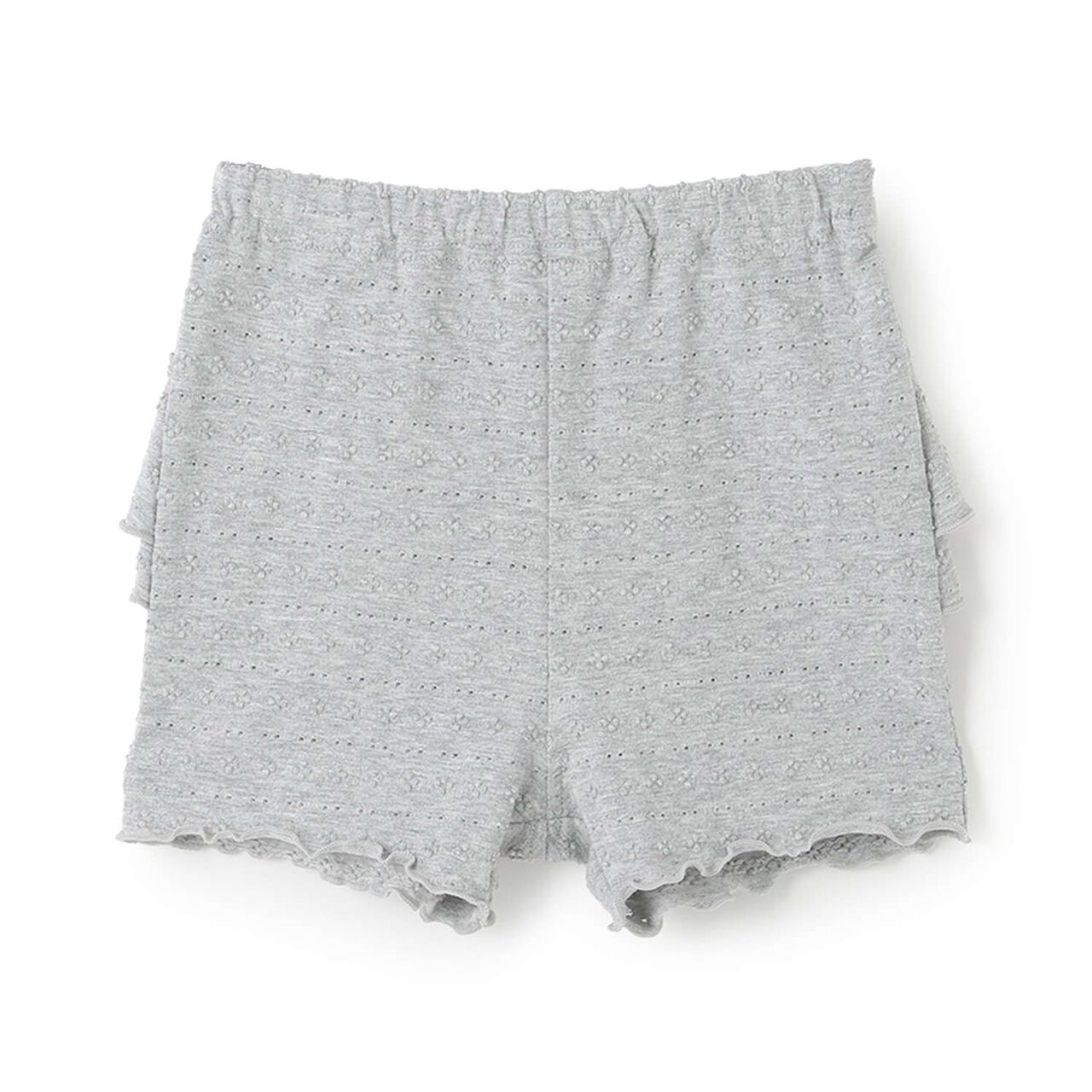Eyelet Half-Length Leggings,Gray, large image number 0