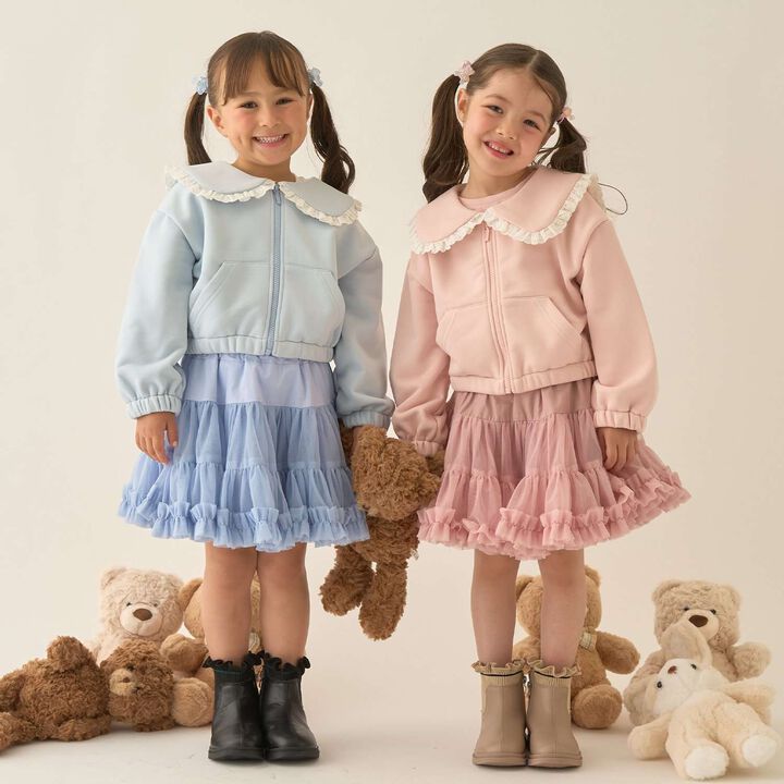 [Lycee Mine Ballet Series] Coordinatable Setup Sailor Collar Full-Zip Sweatshirt,Light blue, medium image number 38