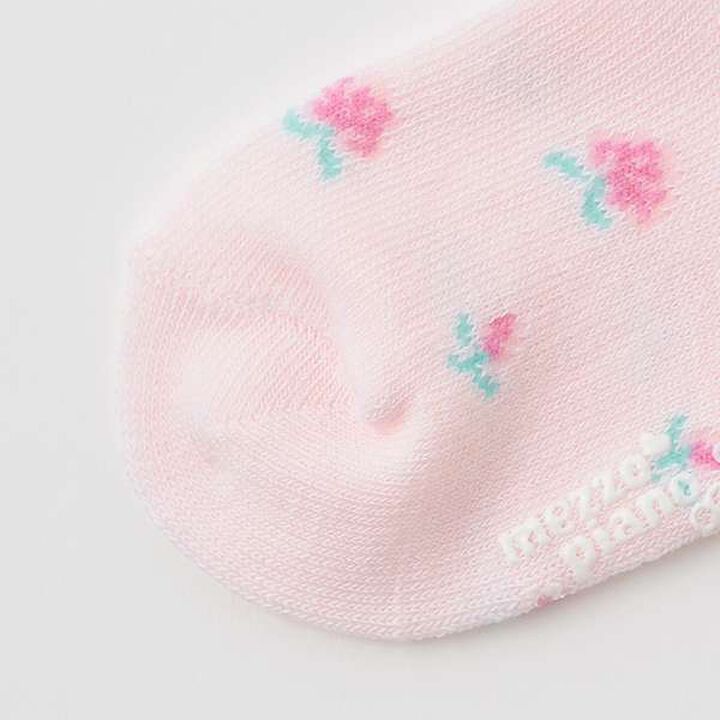 Ribbon & Rose Pattern Bib and Socks Set [Box Included],Light pink, medium image number 7