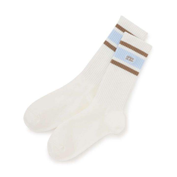 [LTXC] Multi-Stripe Mid-Calf Socks,, medium