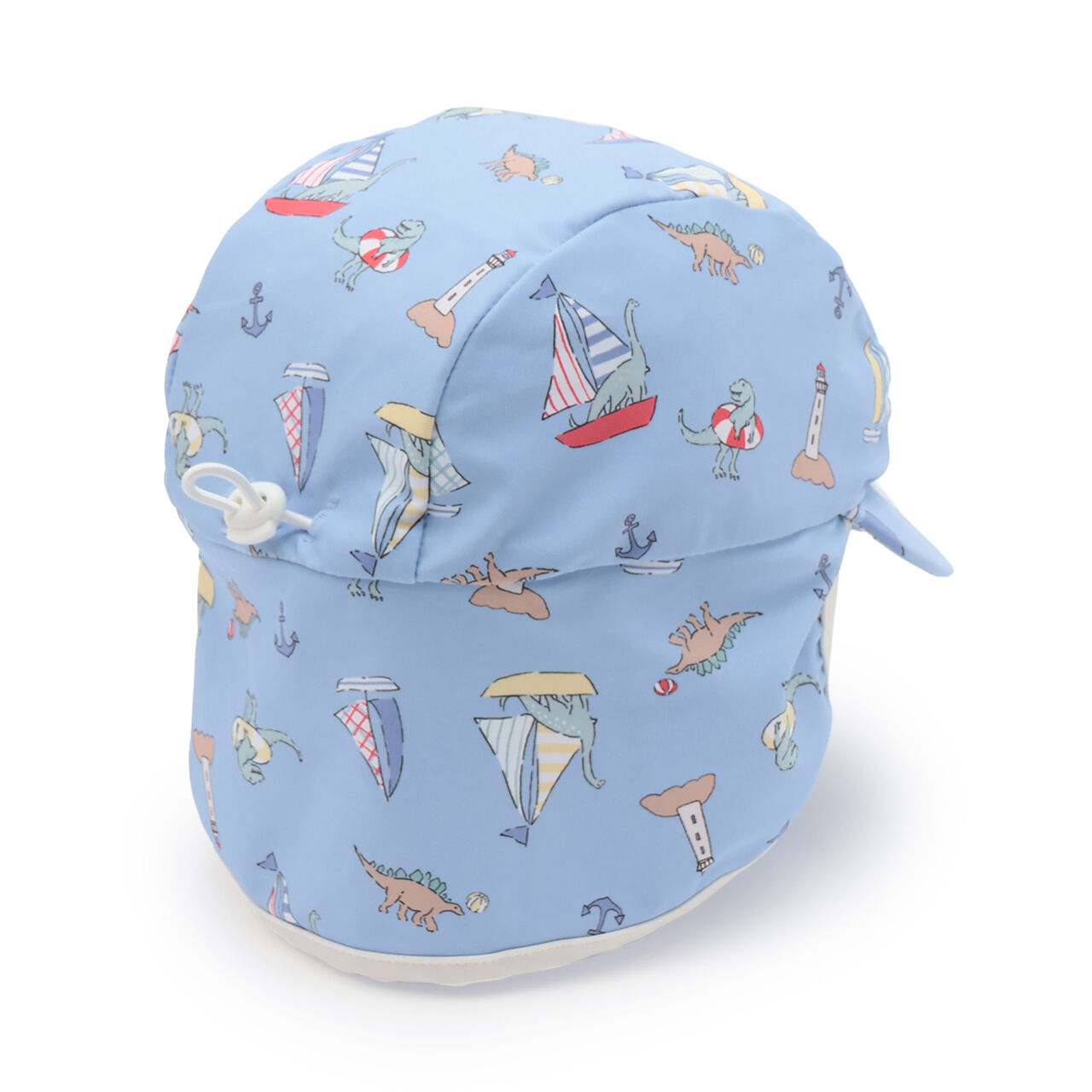 [SWIM] All-Over Pattern Sun Protection Swim Cap,Turquoise, large image number 4