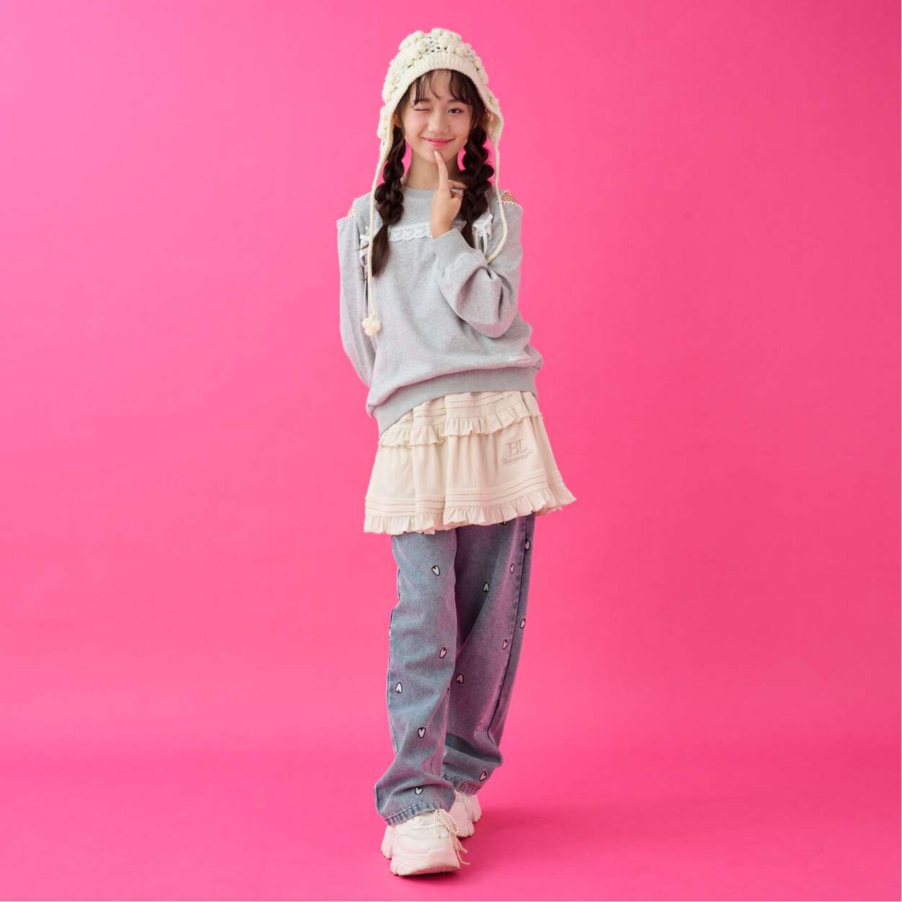 Calla Crepe Tiered Skirt,Black, large image number 5