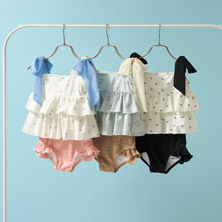 [SWIM] [UV Processing] Pattern Assorted Tiered Separates,Black, medium image number 1