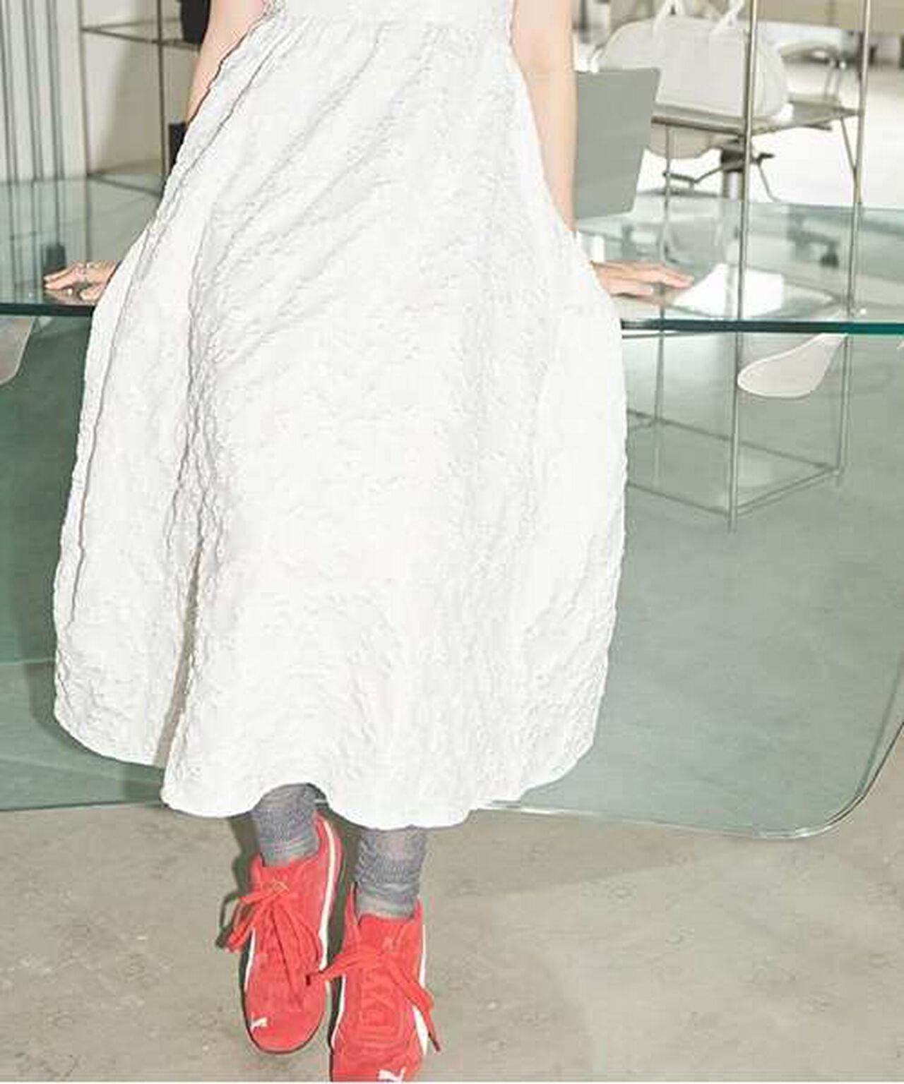 Flower Jacquard Camisole One-Piece Dress,Black, large image number 14