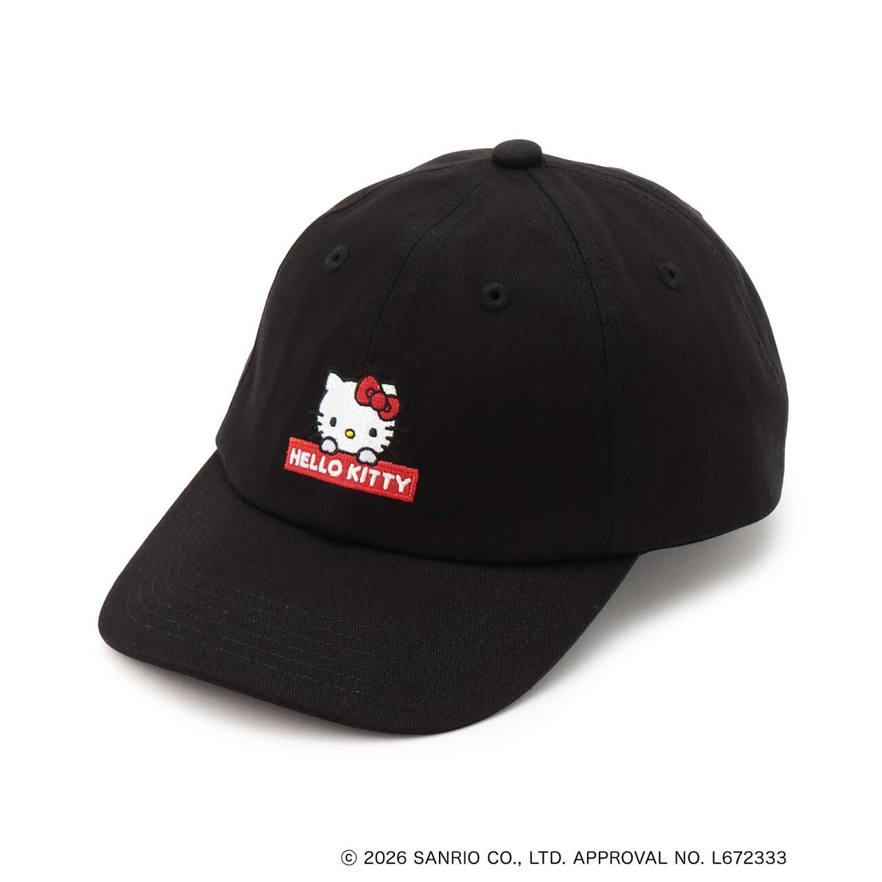 Hello Kitty Low Cap,Black, large image number 0
