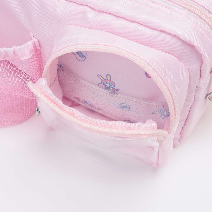 Berrie-chan Print Shoulder Bag with Bottle Holder,Pink, medium image number 8