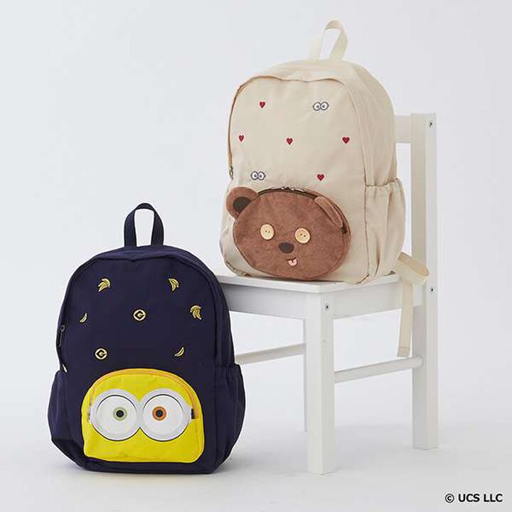 Minion Face Pocket Backpack,Navy, medium image number 6