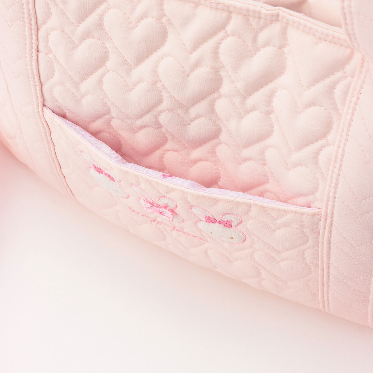 Mezzo Piano Mama Rabbit Appliqu&eacute; Mother's Shoulder Bag,Light pink, large image number 9