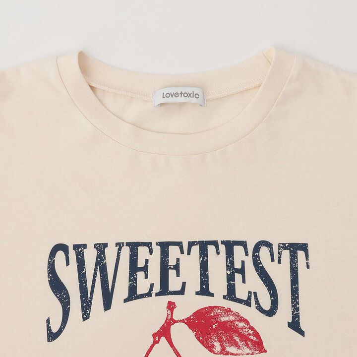 [100% Cotton / GOOD PRICE] Assorted Motif Loose Half Sleeve T-Shirt,Red, medium image number 19